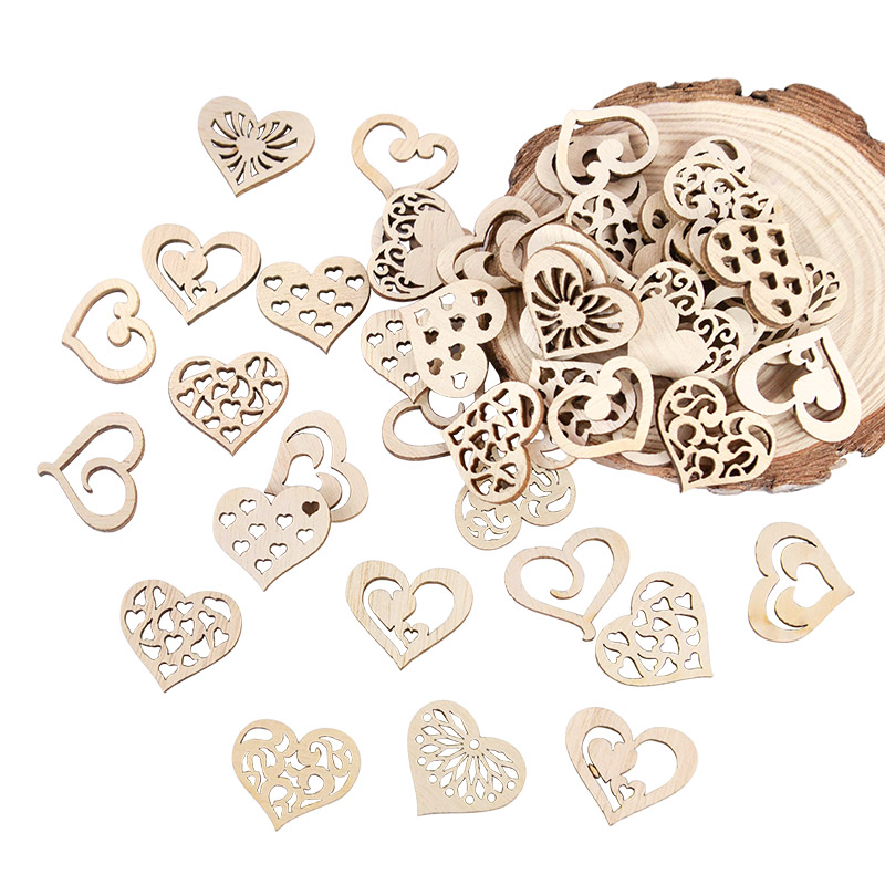 50/100 Stuks Uitgeholde Hart P - Oud Wood Chip recensie en prijs