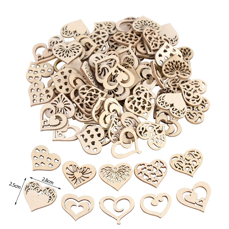 50/100 Stuks Uitgeholde Hart P - Oud Wood Chip recensie en prijs