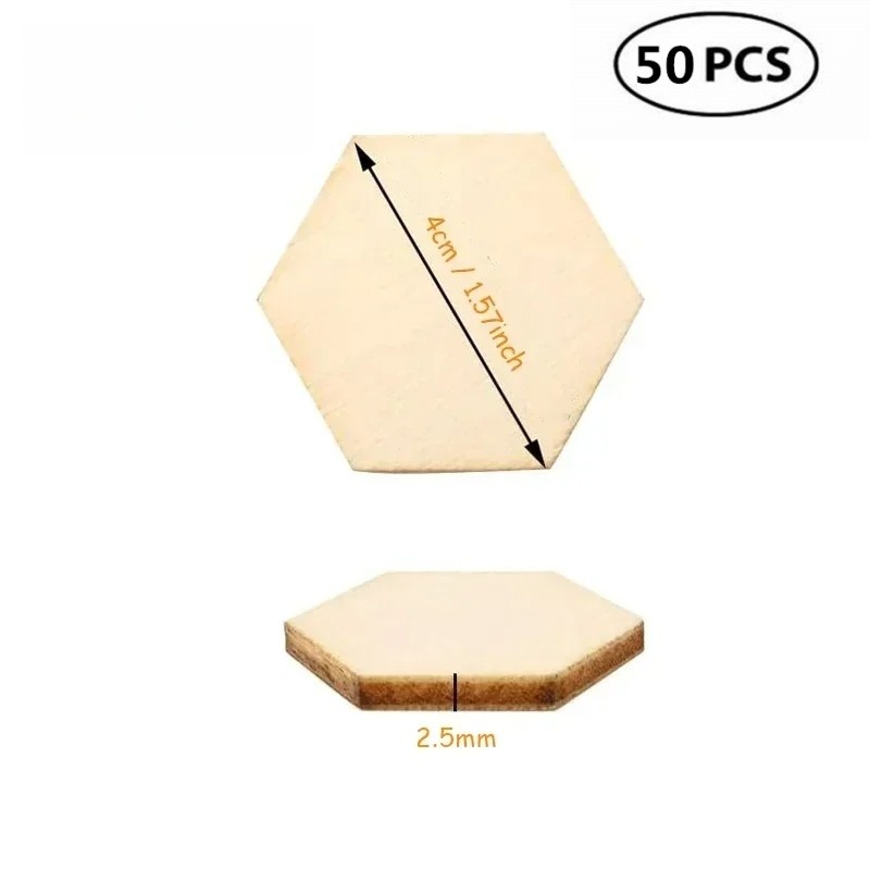 50 STKS 4 CM Onvoltooide Houte - Oud Wood Chip recensie en prijs
